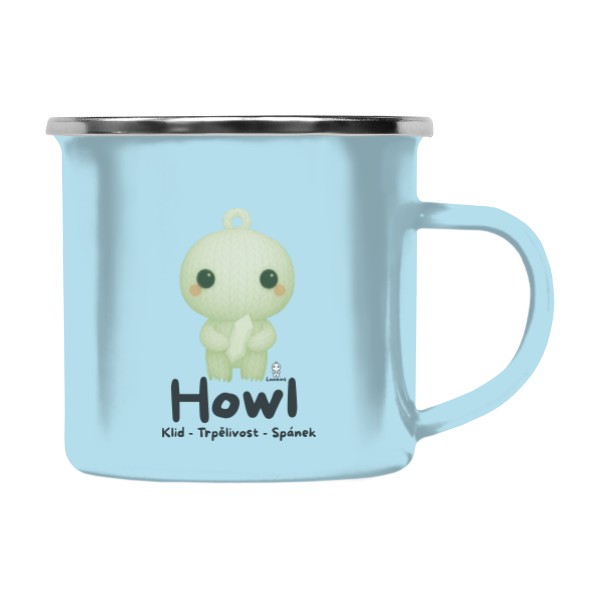 Barevný plecháček - nerezový lem s potiskem Loomins - Howl - Howlit