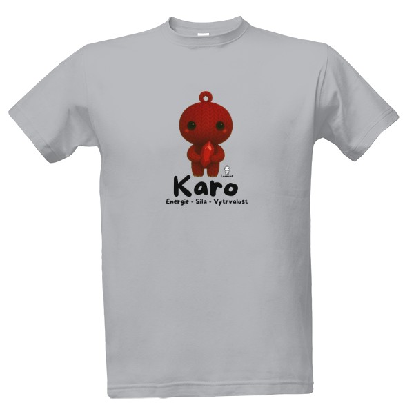 Tričko s potiskem Loomins - Karo - Karneol