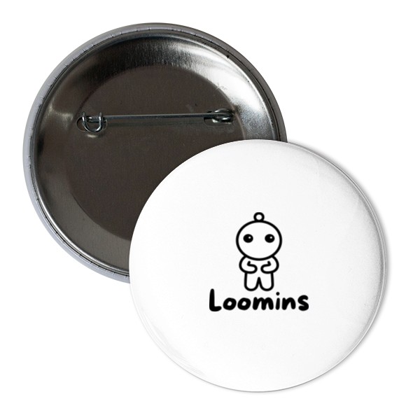 Odznáček  s potiskem Loomins - logo