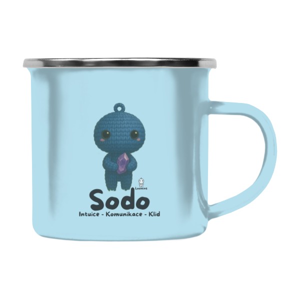 Barevný plecháček - nerezový lem s potiskem Loomins - Sodo - Sodalit