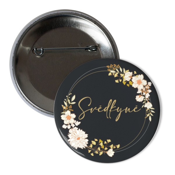 Svědkyně zlatý kruh s květinami 