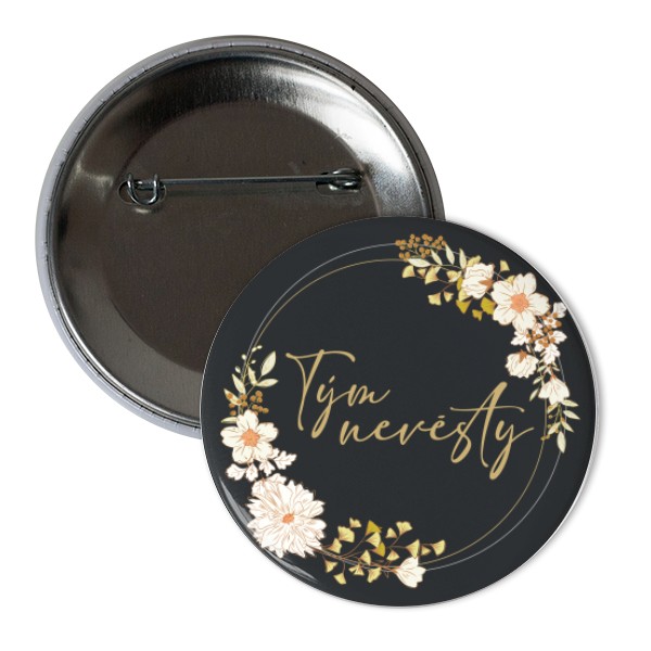 Tým nevěsty zlatý kruh s květinami 